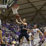 Tyler Haws making a layup against Portland